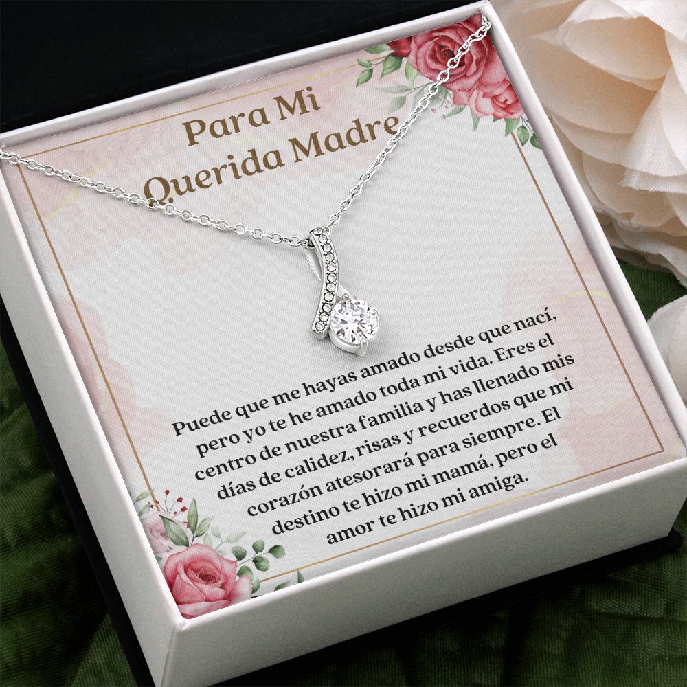 Querida Madre Collar Con Tarjeta Latina Mother Necklace Gift