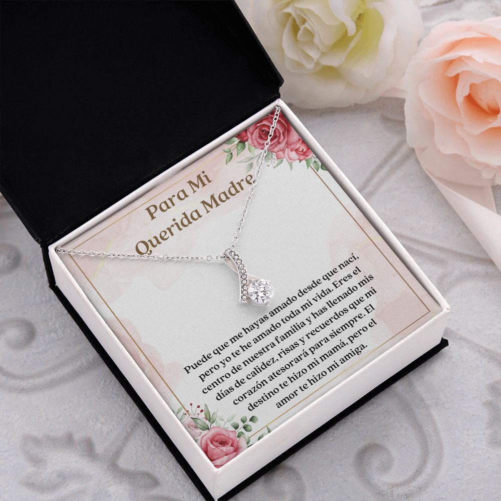 Querida Madre Collar Con Tarjeta Latina Mother Necklace Gift
