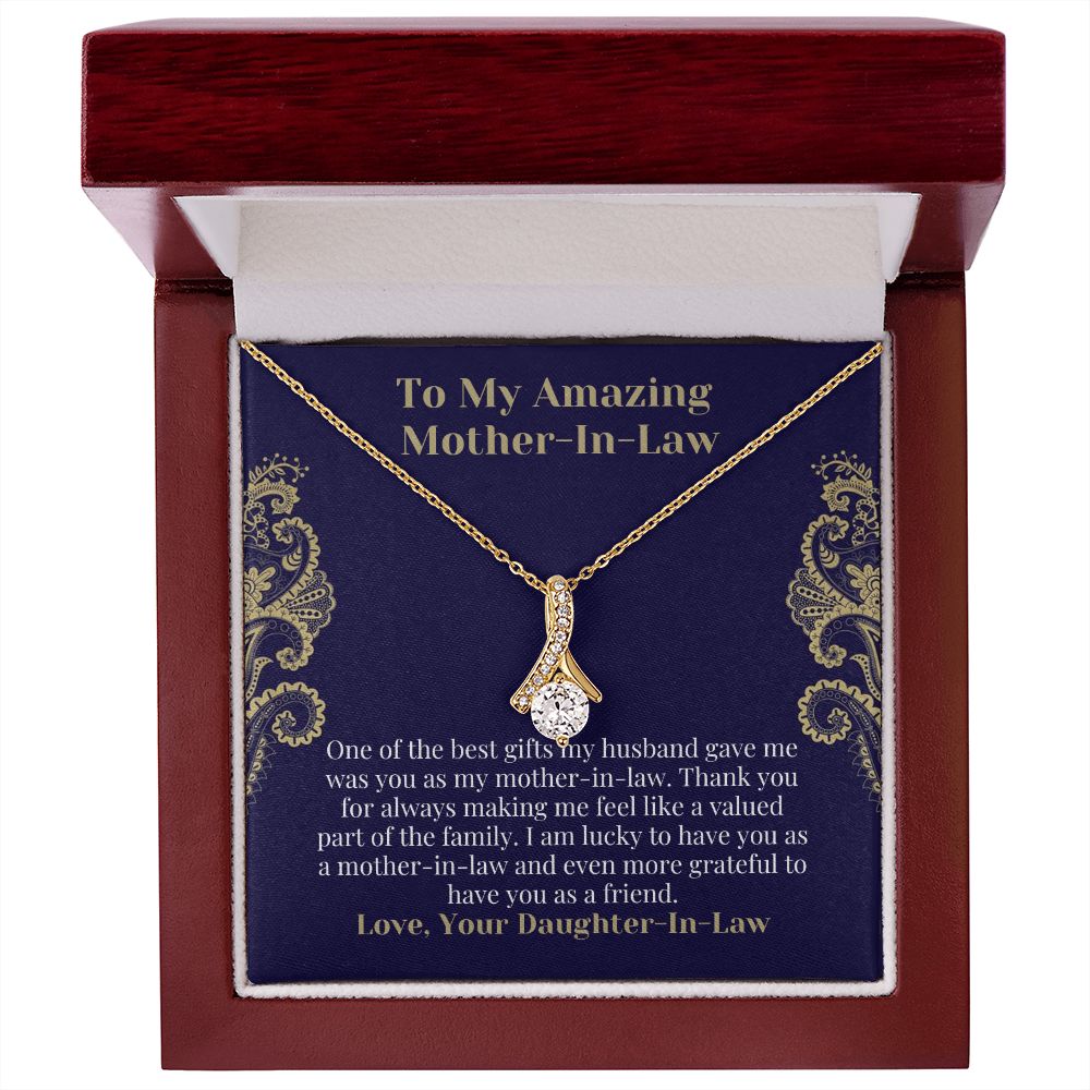 Mother-In-Law Necklace Card Gift From Daughter-In-Law