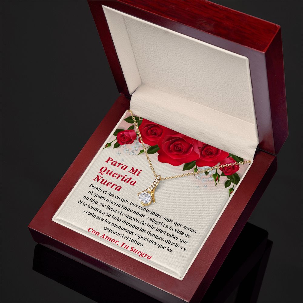 Querida Nuera Collar Con Tarjeta Latina Daughter-In-Law Necklace Gift