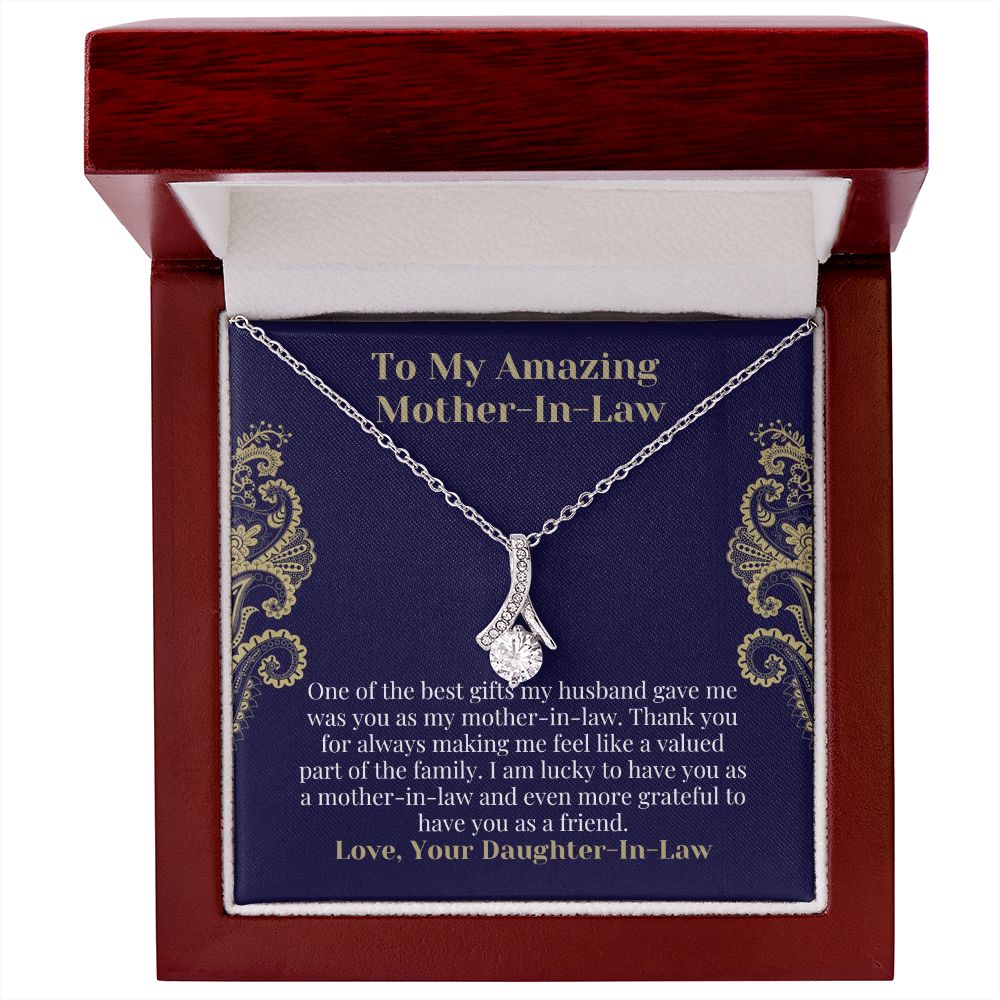 Mother-In-Law Necklace Card Gift From Daughter-In-Law