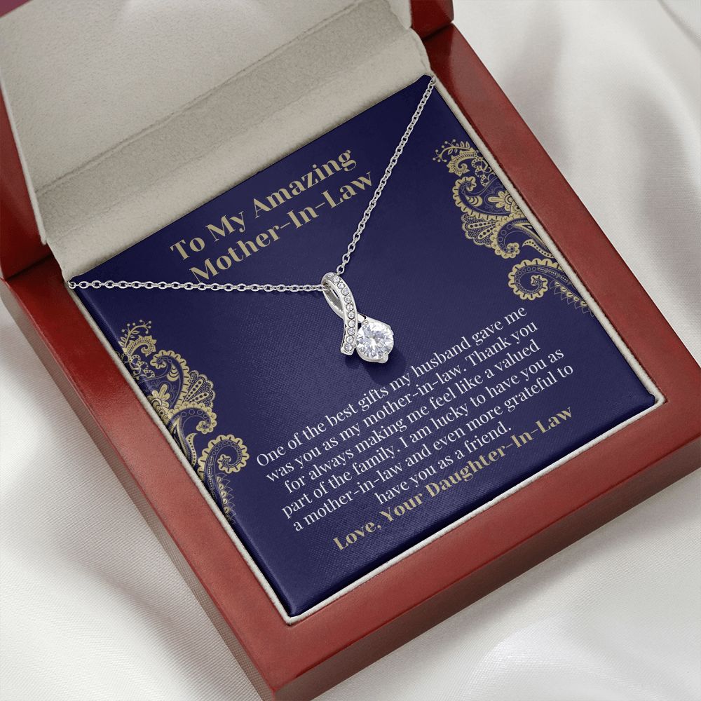 Mother-In-Law Necklace Card Gift From Daughter-In-Law
