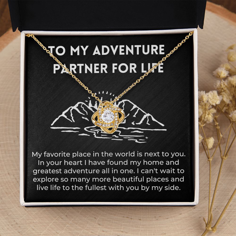 Adventure Partner Travel Wife Girlfriend Message Card Necklace Gift