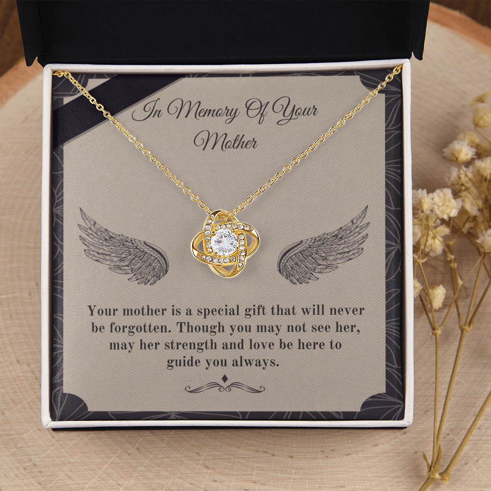 Mother Loss Message Card Necklace Mom Memorial Gift