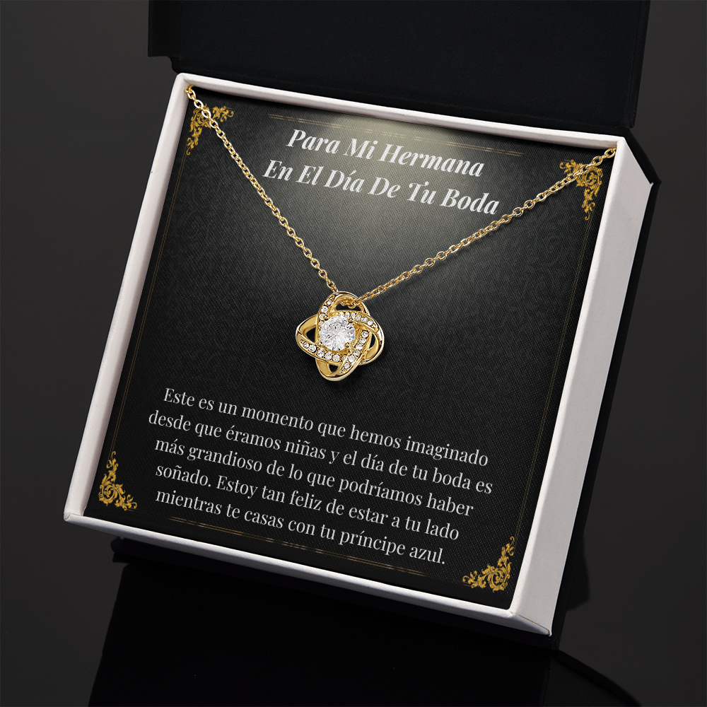 Hermana Boda Regalo Collar Spanish Sister Wedding Necklace Card