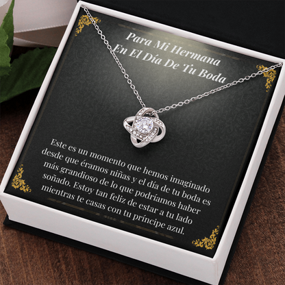 Hermana Boda Regalo Collar Spanish Sister Wedding Necklace Card