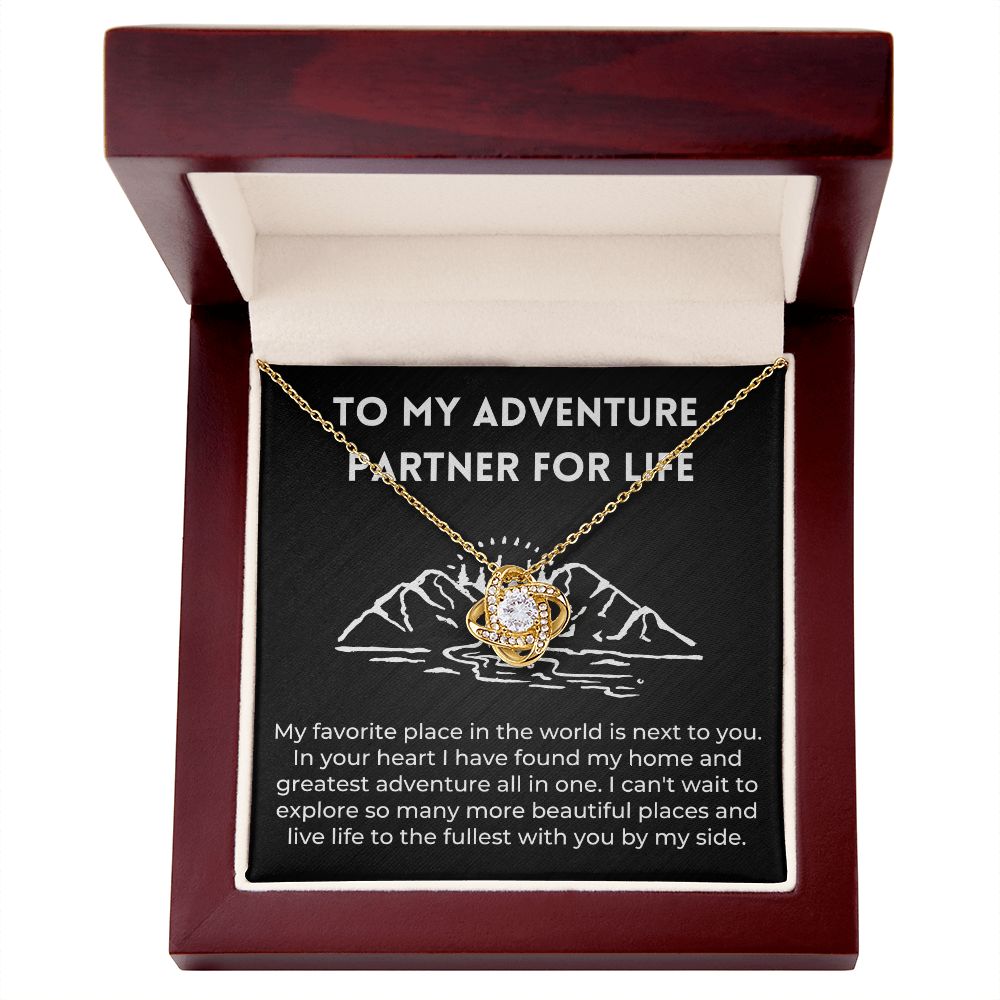 Adventure Partner Travel Wife Girlfriend Message Card Necklace Gift