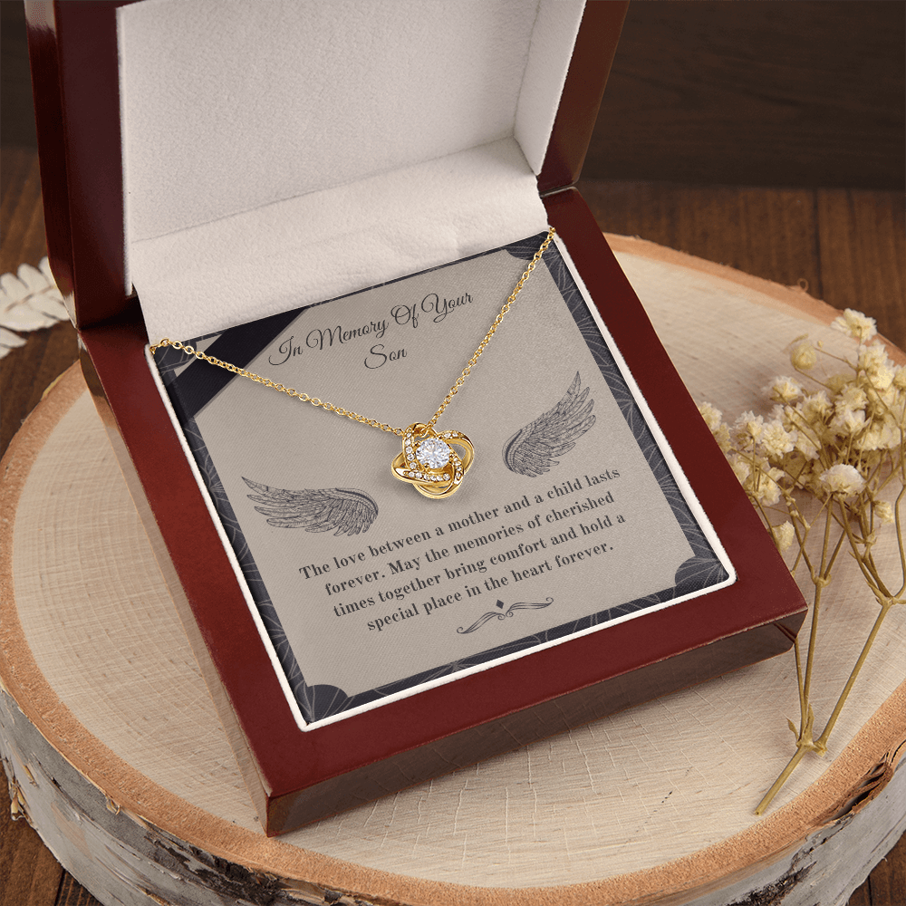 Son Loss Message Card Necklace Child Memorial Jewelry Gift