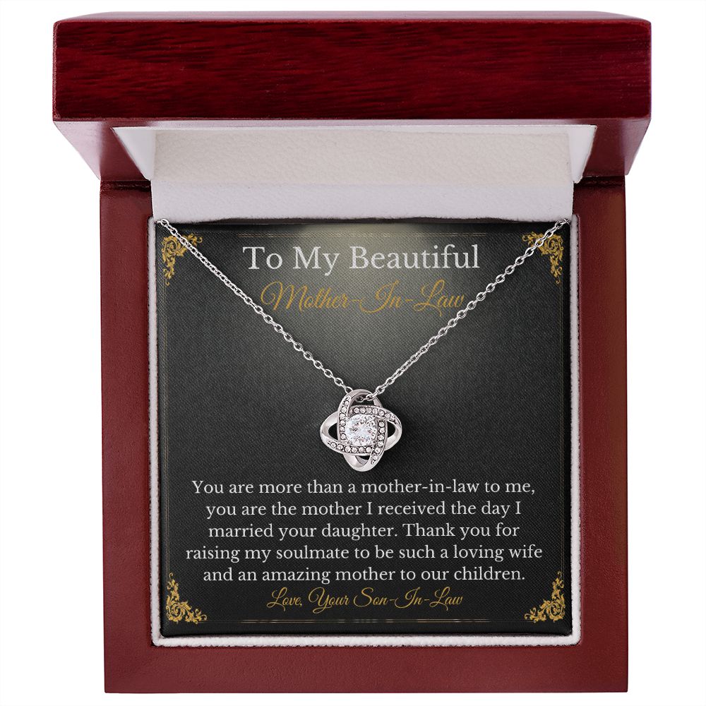 Sweet Mother-In-Law Necklace Card Gift From Son-In-Law