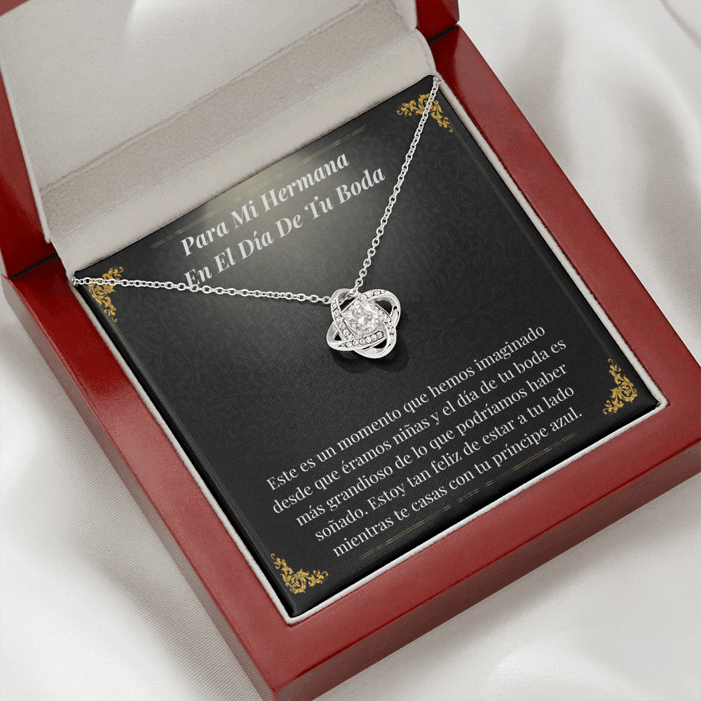 Hermana Boda Regalo Collar Spanish Sister Wedding Necklace Card