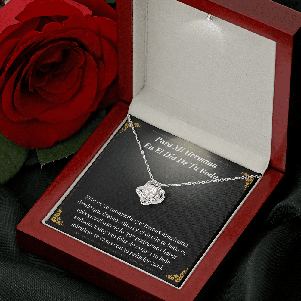 Hermana Boda Regalo Collar Spanish Sister Wedding Necklace Card