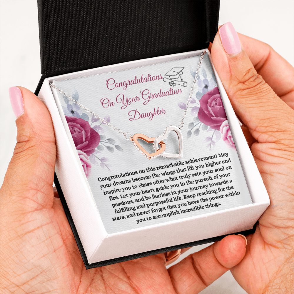 Daughter Graduate Necklace Card Child Graduation Gift