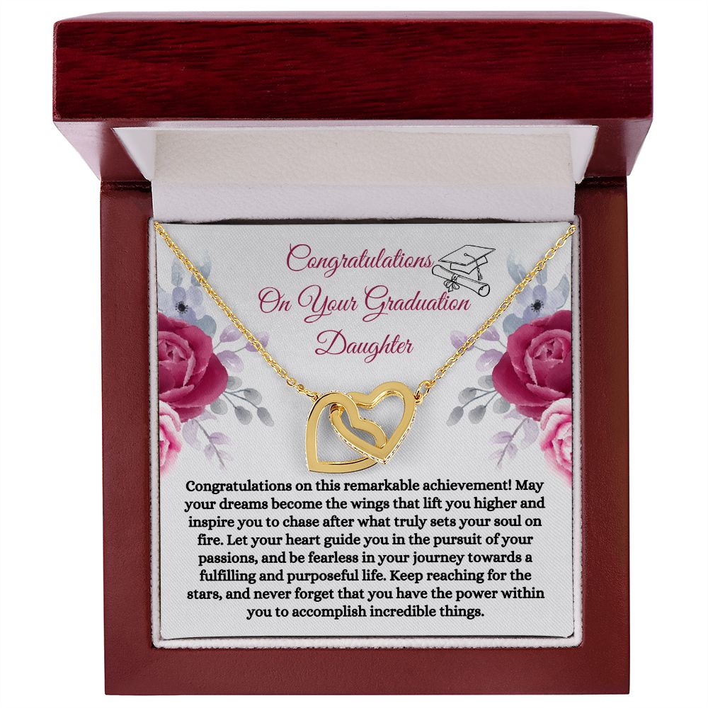 Daughter Graduate Necklace Card Child Graduation Gift