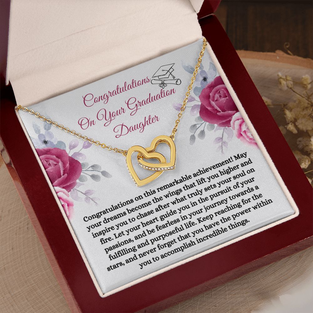 Daughter Graduate Necklace Card Child Graduation Gift