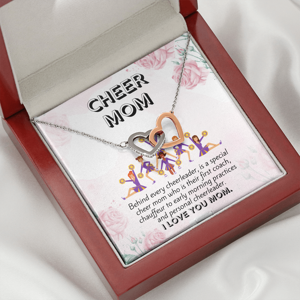 Cheer Mom Necklace Card Cheerleader Mother Gift