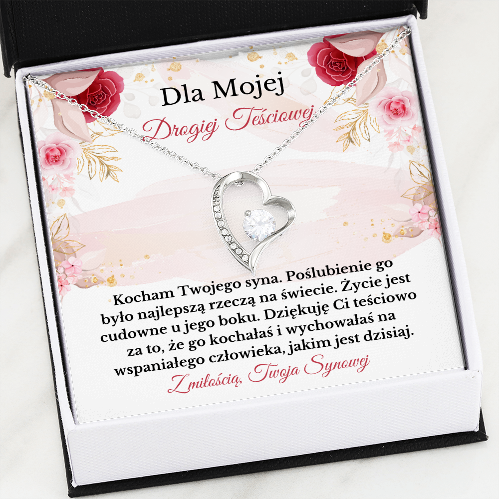 Drogiej Teściowej Naszyjnik Polish Mother-In-Law Necklace Card