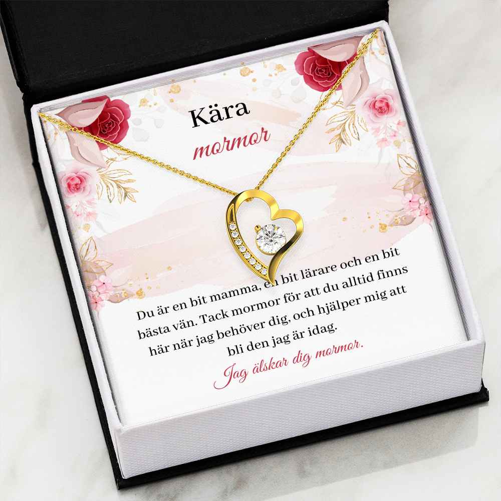 Kära Mormor Halsband Swedish Grandma Necklace Card