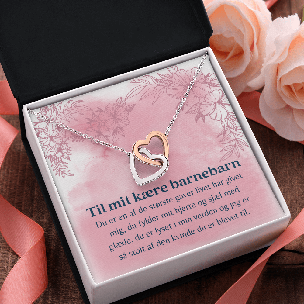 Kære Barnebarn Halskæde Danish Granddaughter Necklace Card