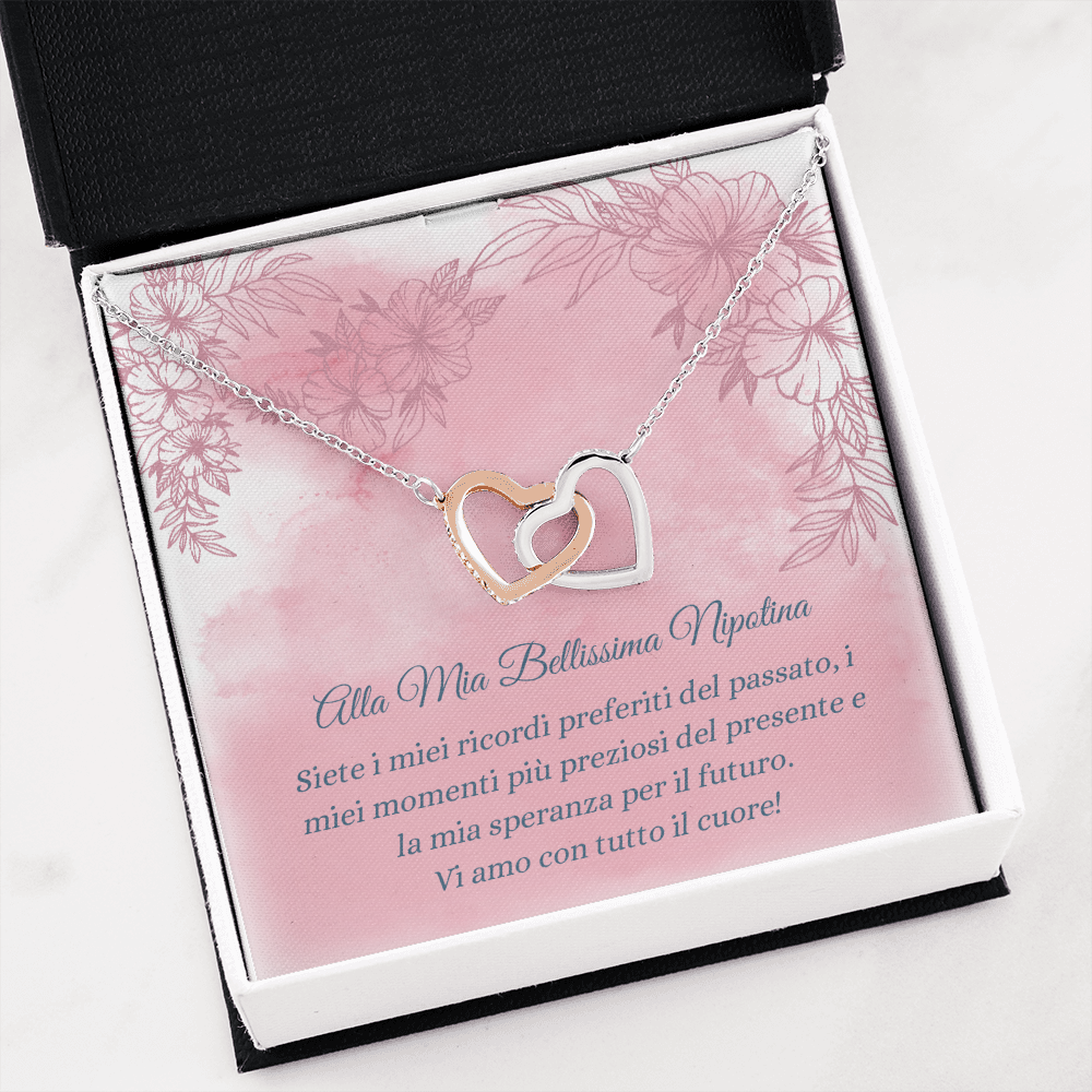Bellissima Nipotina Collana Italian Granddaughter Necklace Card
