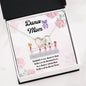 Dance Mom Double Heart Message Card Necklace Unique Gift Dance Mom