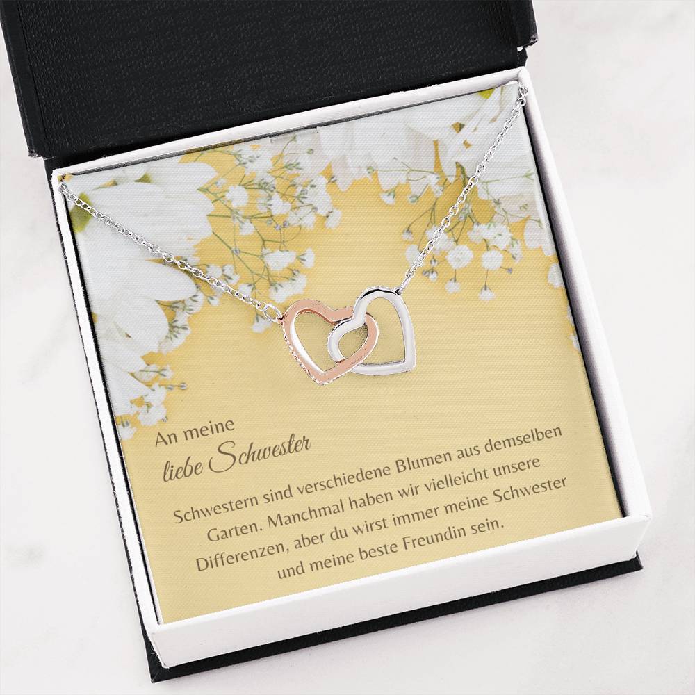 German sister gift, necklace for German, German sayings