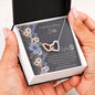 fille message card necklace French jewelry