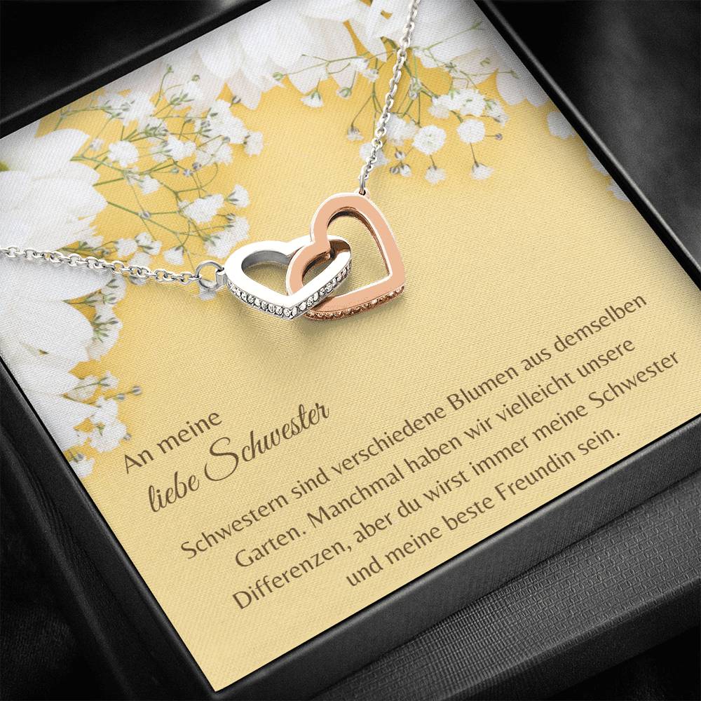 Schwester jewellery, German sister gift, bling pendant