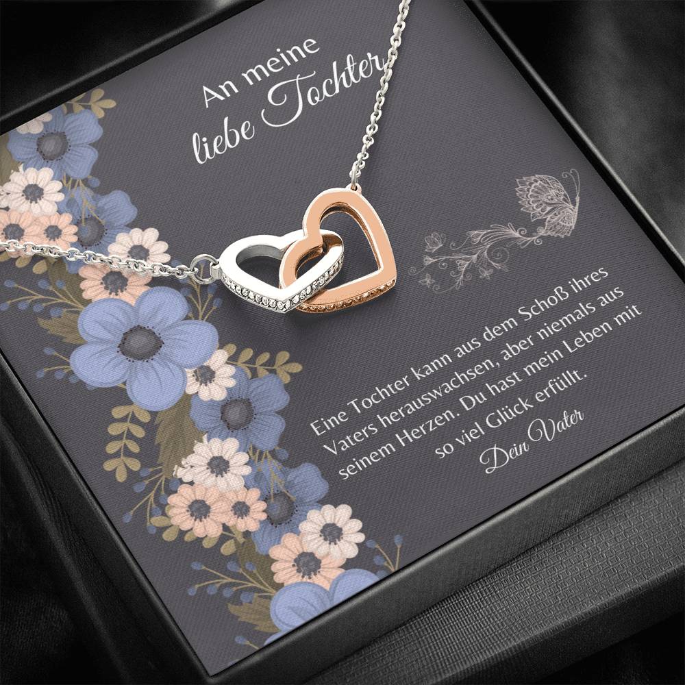 Tochter necklace gift, bling Tochter jewellery, German gift