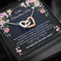 French mother message card necklace