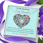 dog grandma message card necklace
