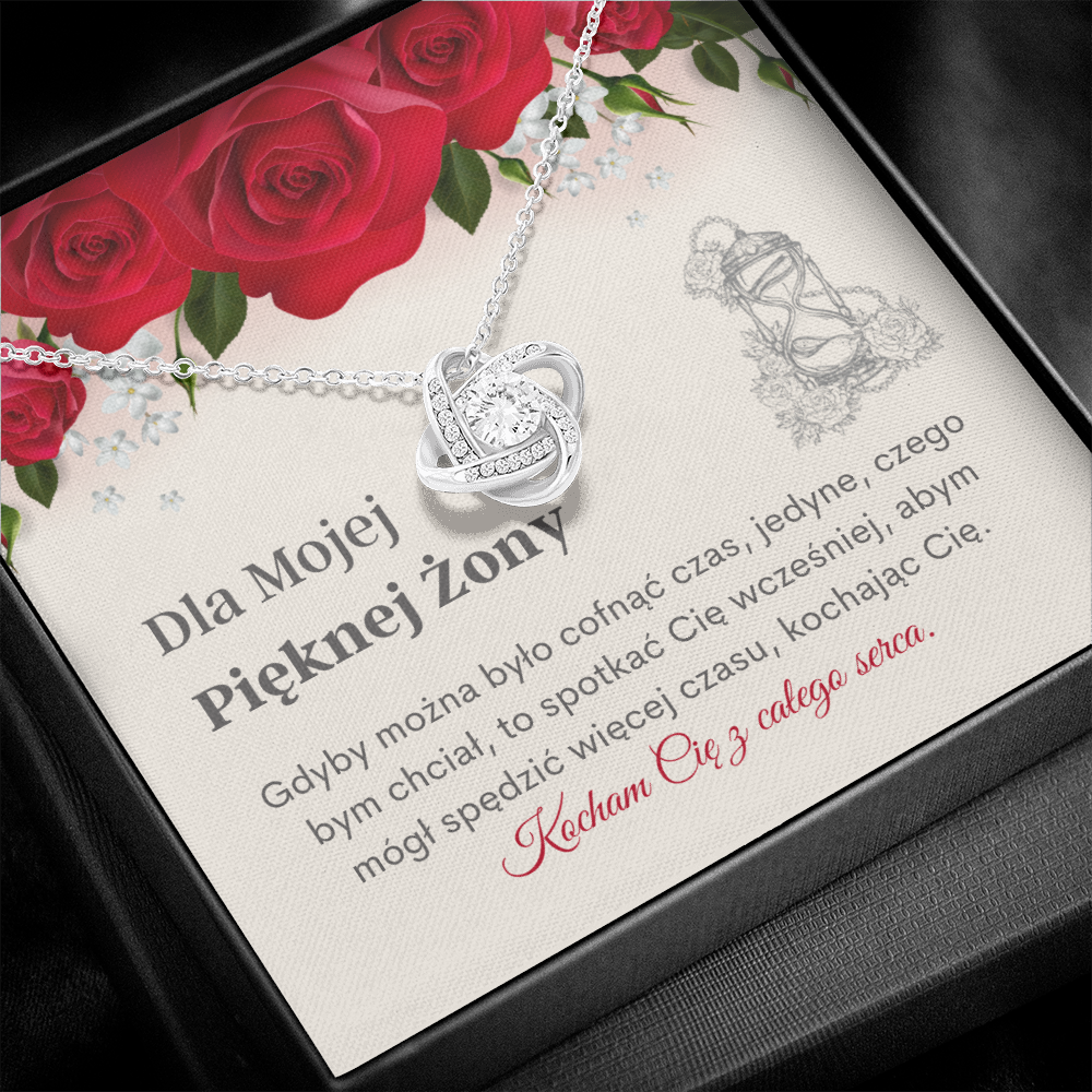 Pięknej Żony Naszyjnik Polish Wife Message Card Necklace