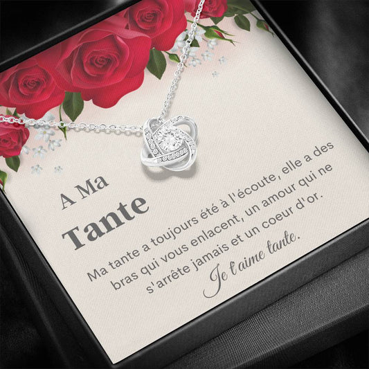 French aunt message card necklace