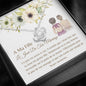 French daughter message card necklace