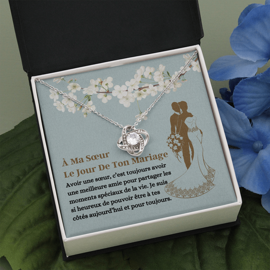 Ma Sœur Mariage Collier French Sister Bride Wedding Necklace Gift