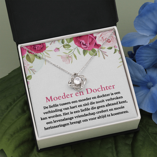 Moeder Dochter Ketting Dutch Mother Daughter Message Card Necklace
