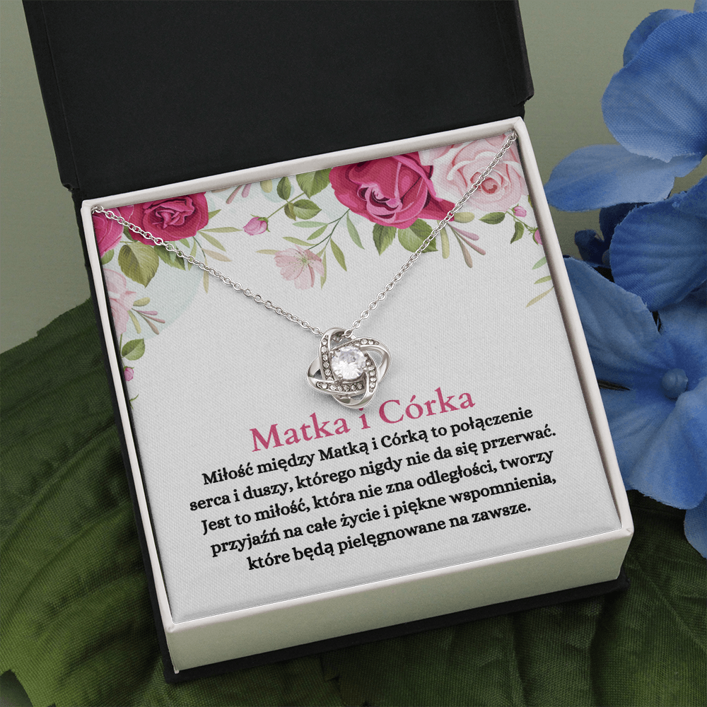 Matka i Córka Naszyjnik Polish Mother Daughter Necklace Card