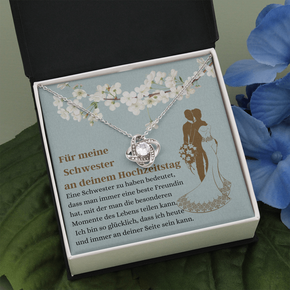 Schwester Hochzeitstag Halskette German Sister Wedding Necklace