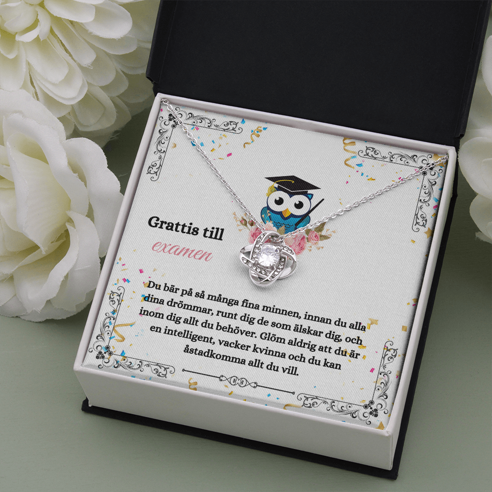 Grattis till examen Halsband Swedish Graduation Necklace