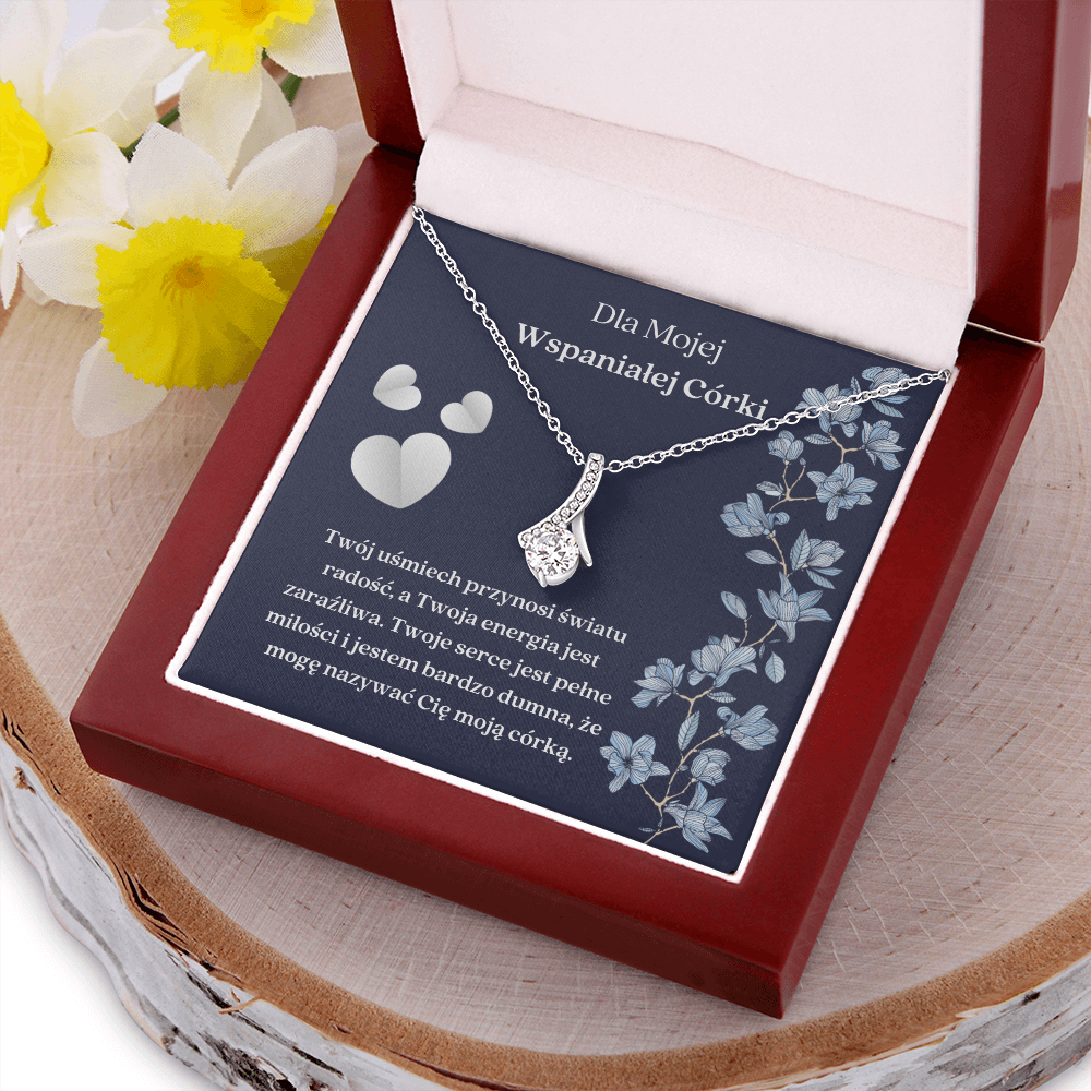 Wspaniałej Córki Naszyjnik Polish Daughter Necklace Gift