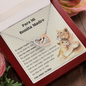 Bonita Madre León Español Madre Mensaje Tarjeta Collar Regalo
