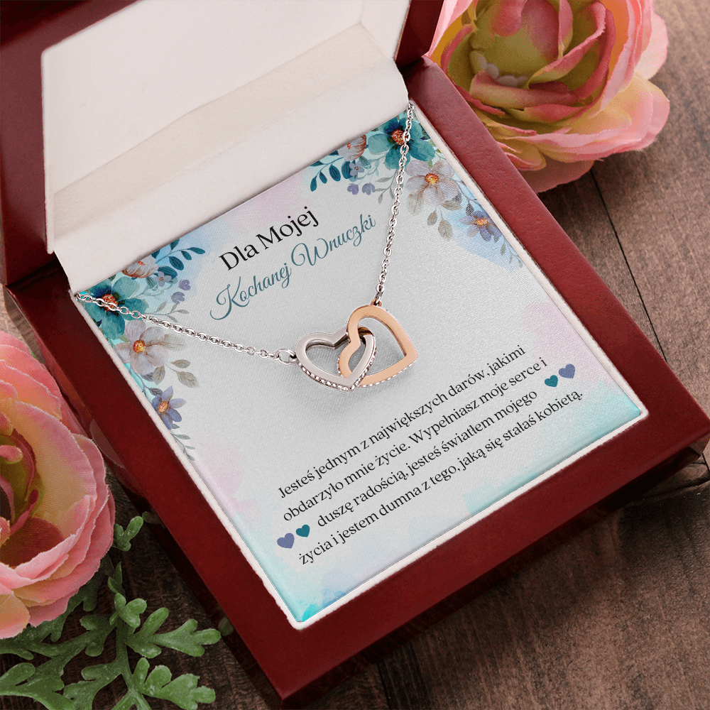 Kochanej Wnuczki Naszyjnik Polish Granddaughter Necklace Card