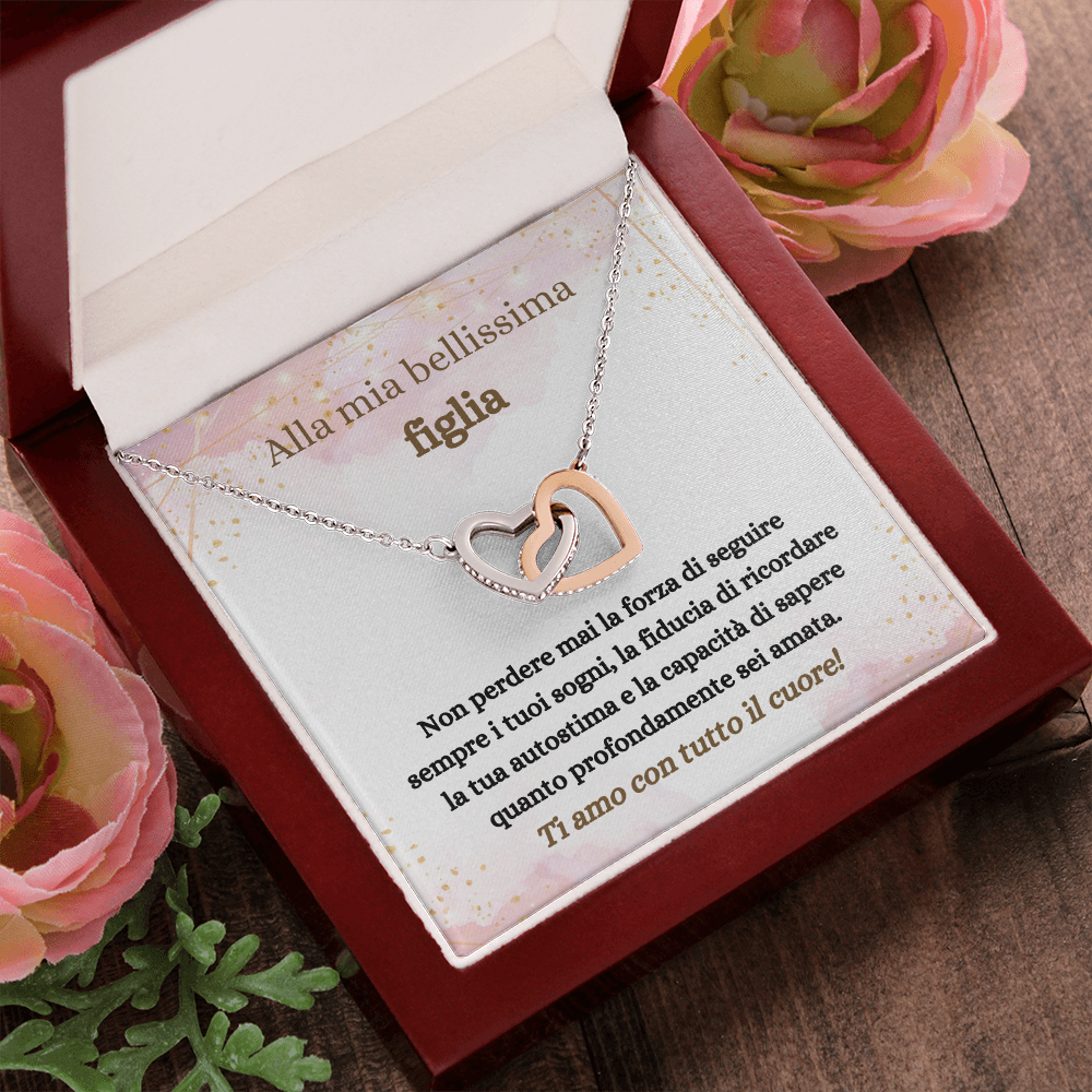 Figlia Collana Regalo Italian Daughter Message Card Necklace