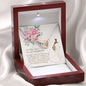sister bride message card necklace