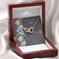 luxury French daughter message card necklace