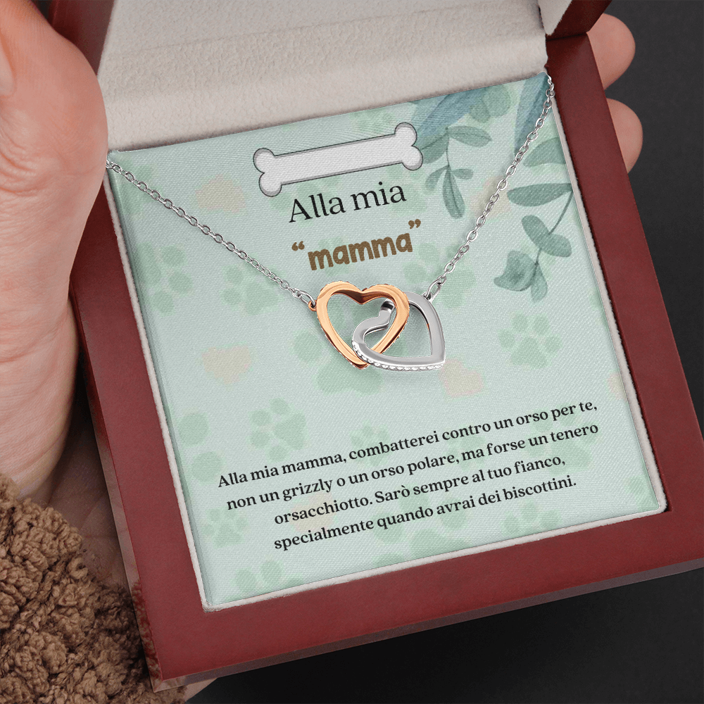 Mamma Collana Regalo Italian Dog Mom Message Card Necklace