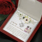 luxury French daughter message card necklace