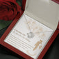 luxury French daughter in law message card necklace