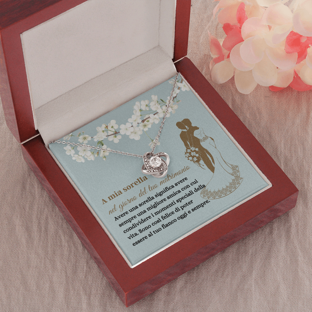 Sorella Matrimonio Collana Italain Sister Wedding Necklace Gift