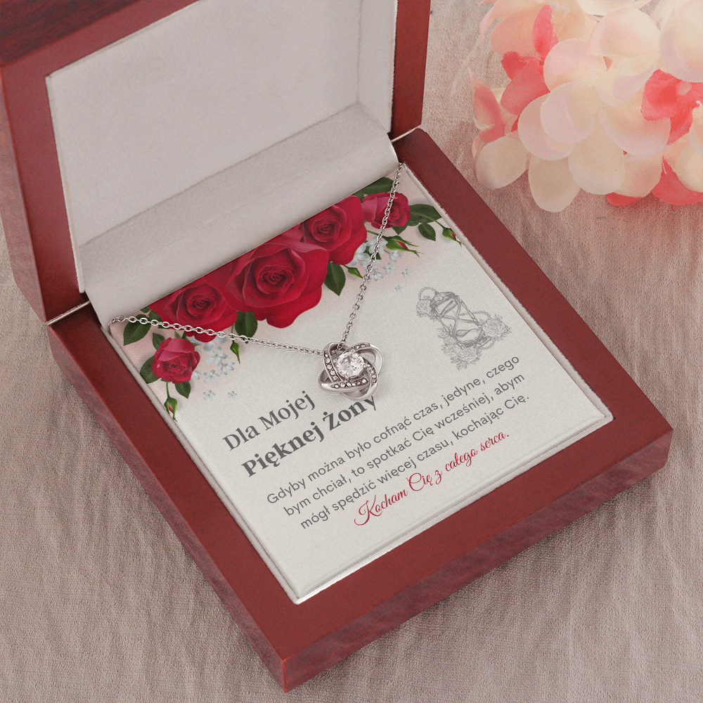 Pięknej Żony Naszyjnik Polish Wife Message Card Necklace
