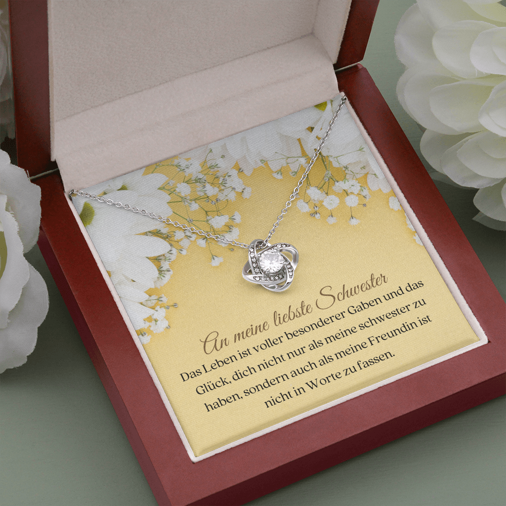 Schwester Halskette Geschenk German Sister Gift Necklace